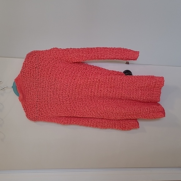 Sz med. ONLY. knit coral cardigan - Picture 3 of 3